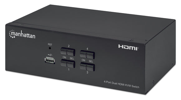 Commutateur KVM HDMI à 4 ports pour deux moniteurs Image 1
