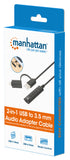 Câble adaptateur audio auxiliaire stéréo 2-en-1 USB-C et USB-A vers 3,5 mm Packaging Image 2