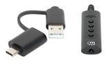 Câble adaptateur audio auxiliaire stéréo 2-en-1 USB-C et USB-A vers 3,5 mm Image 4