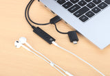 Câble adaptateur audio auxiliaire stéréo 2-en-1 USB-C et USB-A vers 3,5 mm Image 7