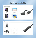 Câble adaptateur audio auxiliaire stéréo 2-en-1 USB-C et USB-A vers 3,5 mm Image 10