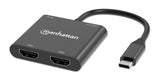 Adaptateur de moniteur USB-C PD vers double HDMI pour ordinateur portable et tablette Image 1