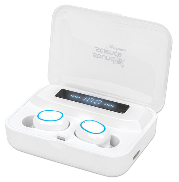 TWS Earbuds, BT, Sound Science, White Image 1