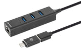 Concentrateur combiné USB 3.0 Type-C/A à 3 ports avec adaptateur réseau Gigabit Ethernet Image 6