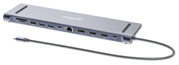 Station d'accueil / Hub multiport USB-C PD 12-en-1 à triple écran 4K Image 1