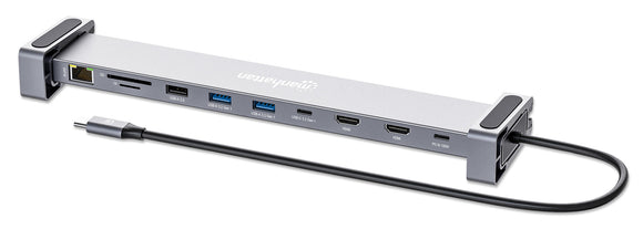 Station d'accueil / Hub multiport USB-C PD 10-en-1 à double HDMI Image 1