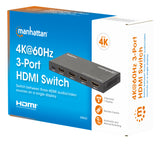 Commutateur HDMI 4K@60Hz disposant de 3 ports Packaging Image 2