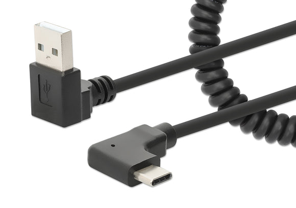 Câble de charge enroulé USB-A vers USB-C Image 1