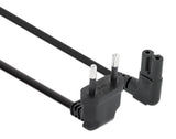 Câble d’alimentation UE coudé C7 vers CEE 7/16, 3 m Image 3