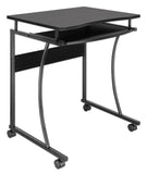 Bureau compact avec plateau coulissant pour clavier Image 3