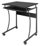 Bureau compact avec plateau coulissant pour clavier Image 1