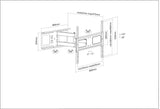 Support de montage mural mobile universel pour écran plat Image 7