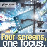 Support universel pour quatre écrans, avec bras mobiles à double articulation Image 5