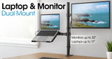 Support de bureau combiné avec bras pour moniteur et support pour ordinateur portable Image 13