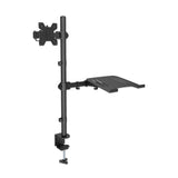 Support de bureau combiné avec bras pour moniteur et support pour ordinateur portable Image 3