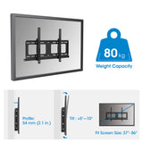 Support mural TV inclinable antivol à usage extérieur, pour écrans de 37 à 86 pouces Image 7
