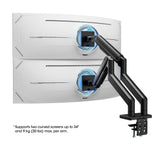 Support de bureau robuste pour deux écran à ressort mécanique en aluminium Image 11