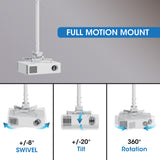 Support plafond pour projecteur, réglable en hauteur, très résistant Image 7